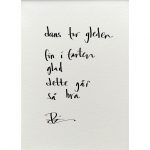 "dans for gleden", dikt