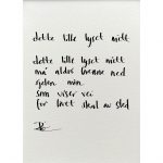 "dette lille lyset mitt", dikt