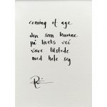 "coming of age", dikt