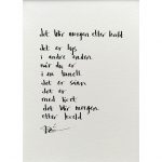 "det blir morgen etter kveld", dikt