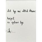 "det lys må alltid skinne", dikt