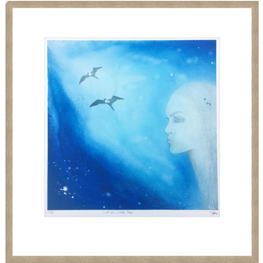 Eikeramme 53 x 53 cm "livet gir, livet tar", trykk