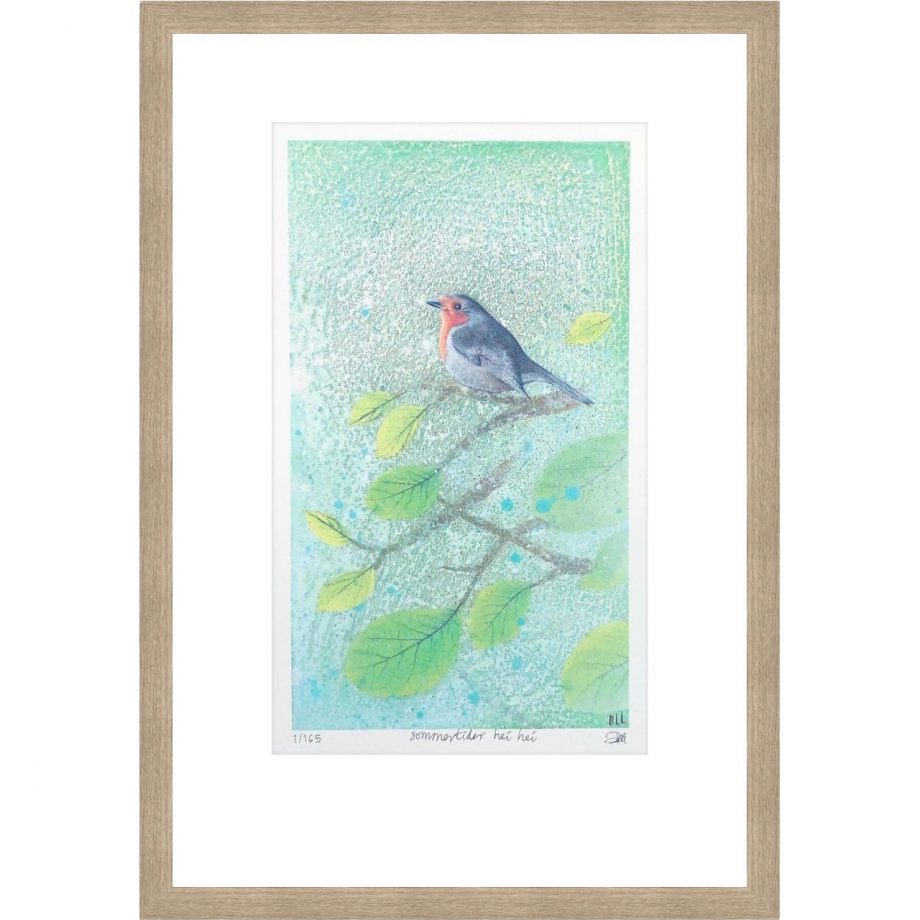 Eikeramme 30 x 42 cm "sommertider hei hei", trykk