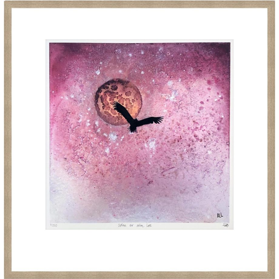 Eikeramme 53 x 53 cm "solen er min los", trykk