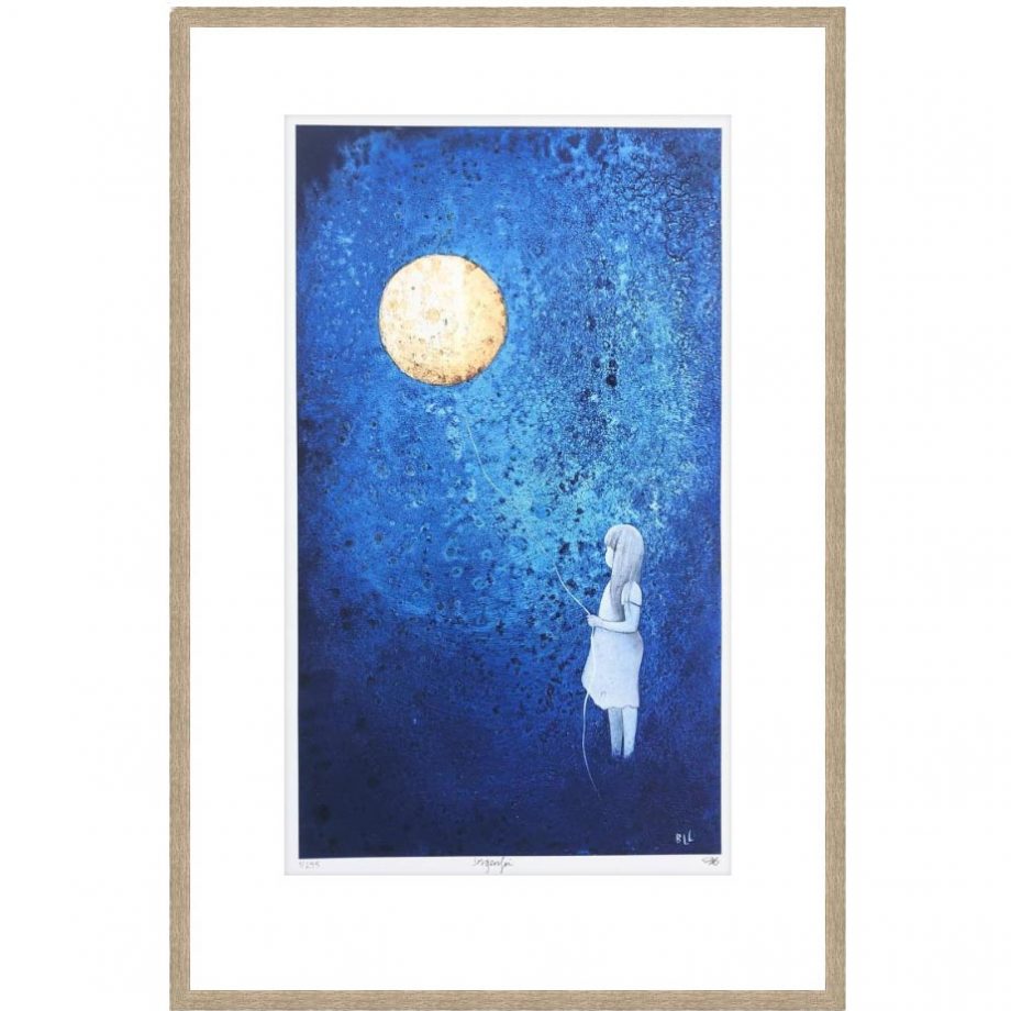 Eikeramme 48 x 71 cm "sorgenfri", trykk