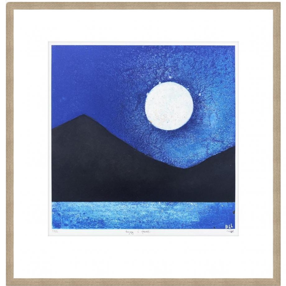 Eikeramme 53 x 53 cm "trygg i fare", trykk