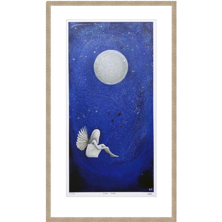 Eikeramme 44 x 71 cm "fear less", trykk