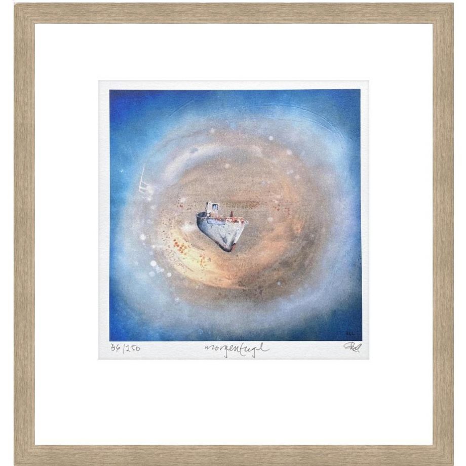 Eikeramme 33 x 33 cm "morgenfugl", trykk