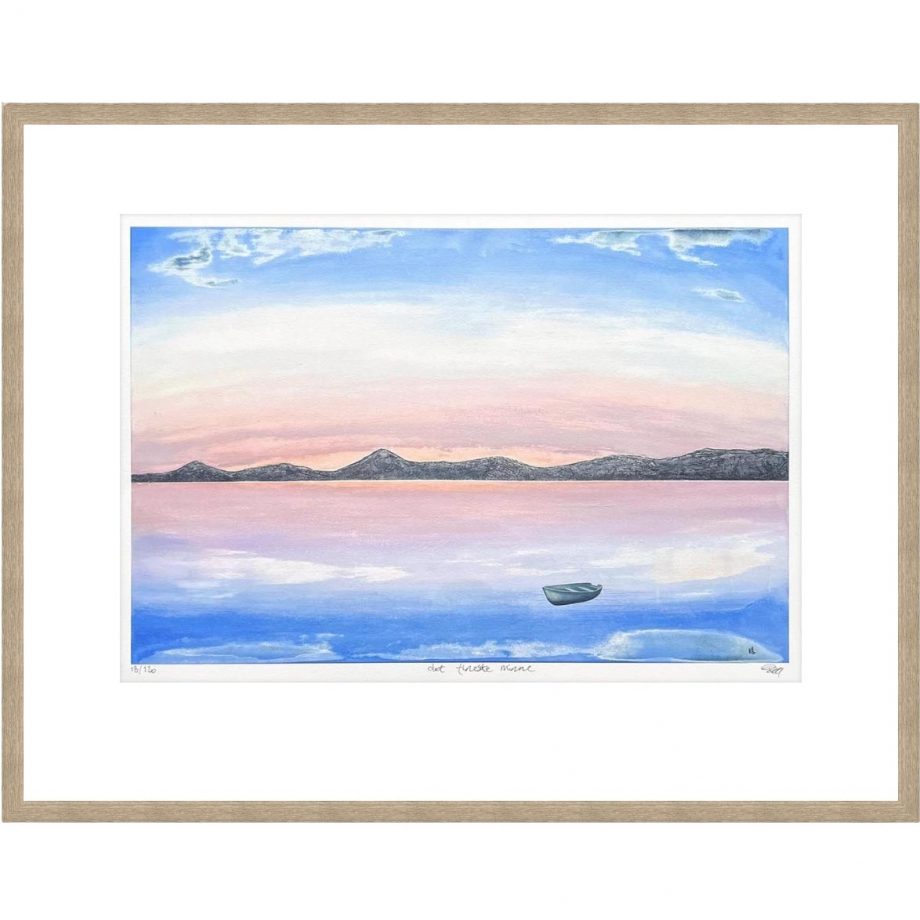 Eikeramme 61 x 48 cm "det fineste minne", trykk