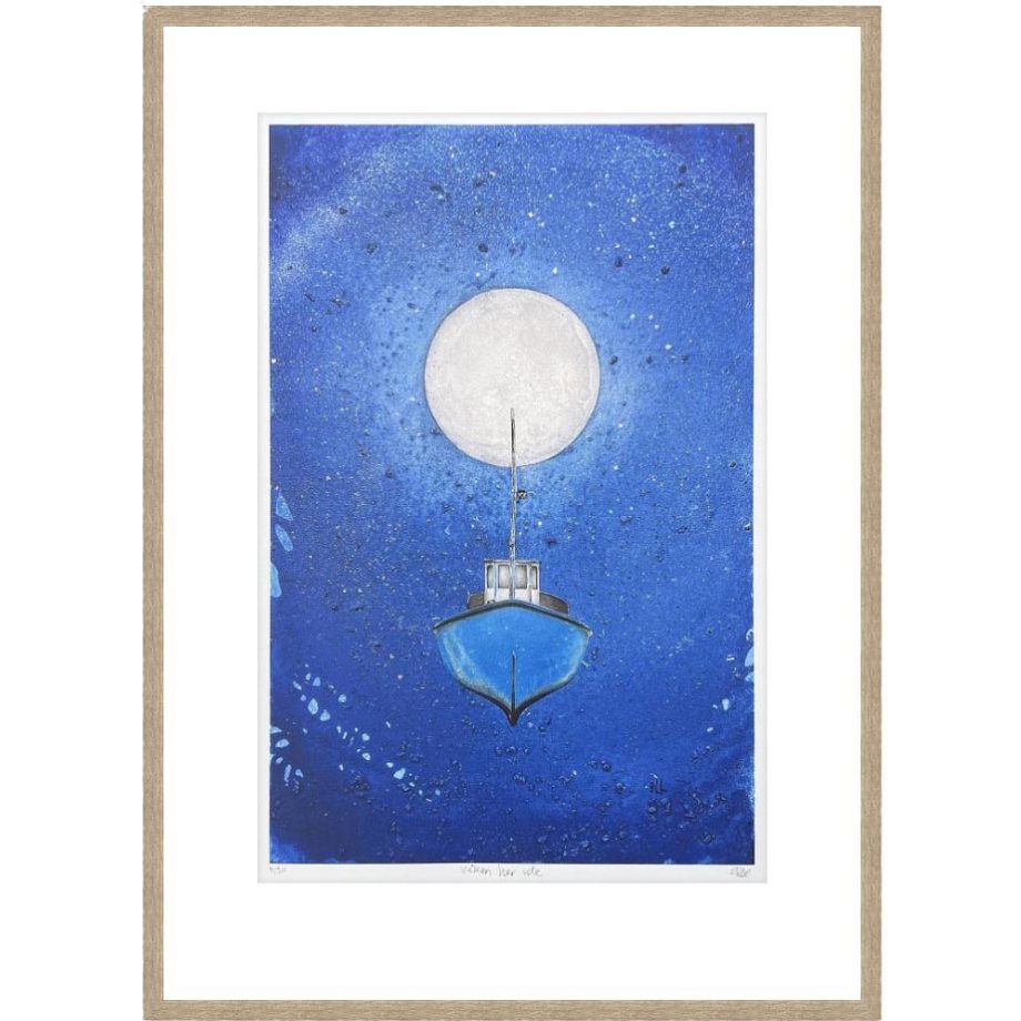 Eikeramme 52 x 71 cm "våken her ute", trykk