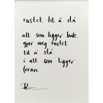 "rustet til å stå", dikt