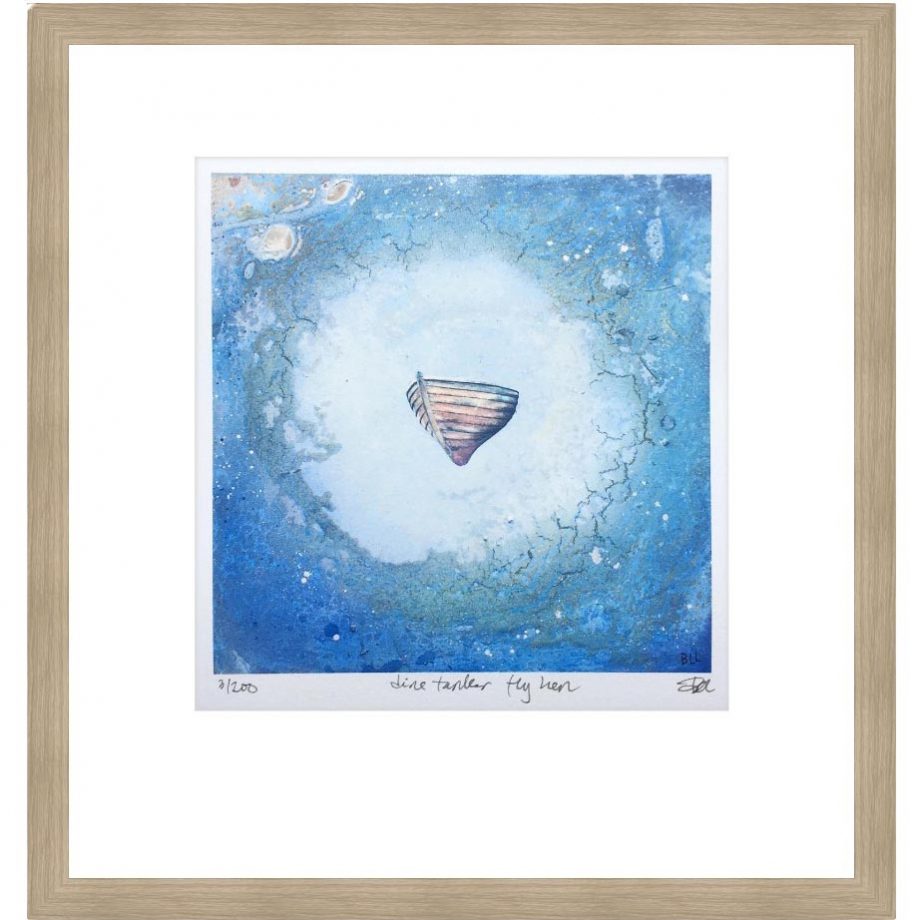 Eikeramme 33 x 33 cm "dine tanker fly hen", trykk