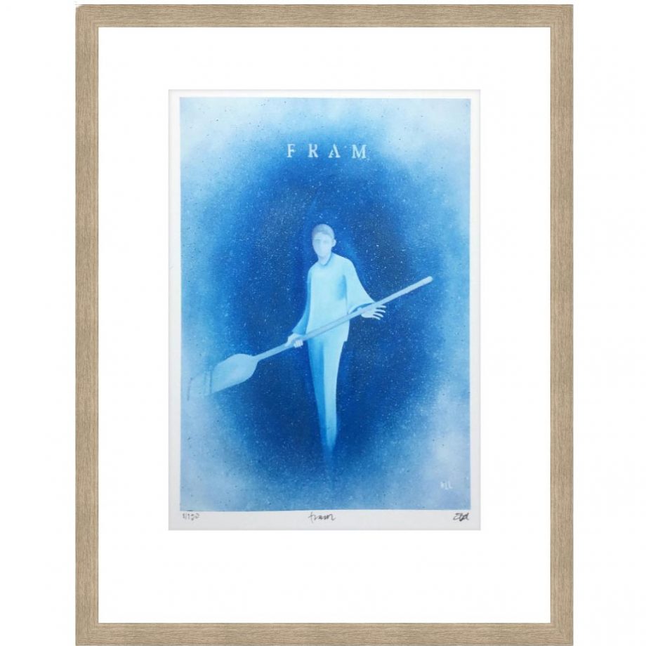 Eikeramme 33 x 43 cm "fram", trykk