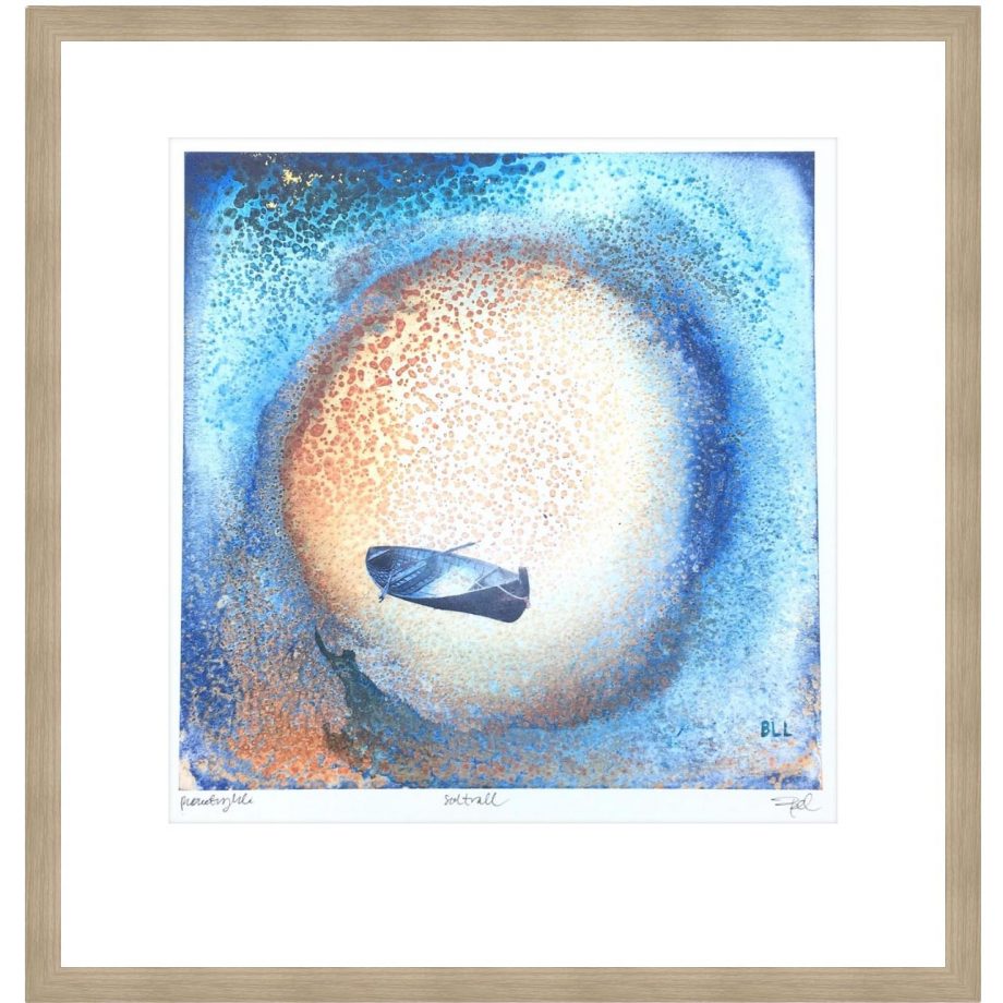 Eikeramme 43 x 43 cm "soltrall", trykk