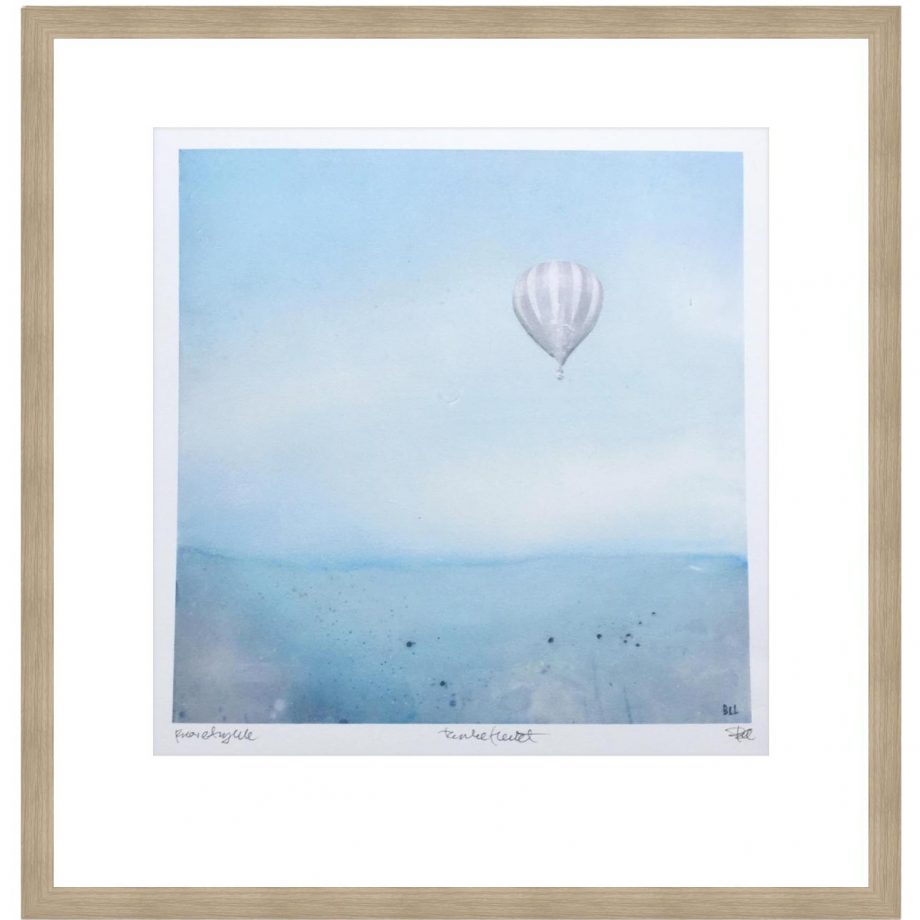 Eikeramme 43 x 43 cm "tankeflukt", trykk