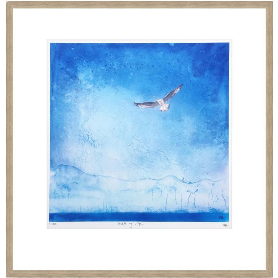 Eikeramme 53 x 53 cm "kraft og vilje", trykk