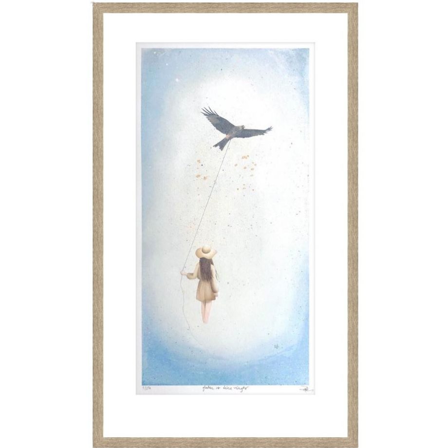 Eikeramme 45 x 71 cm "gleden er dine vinger", trykk