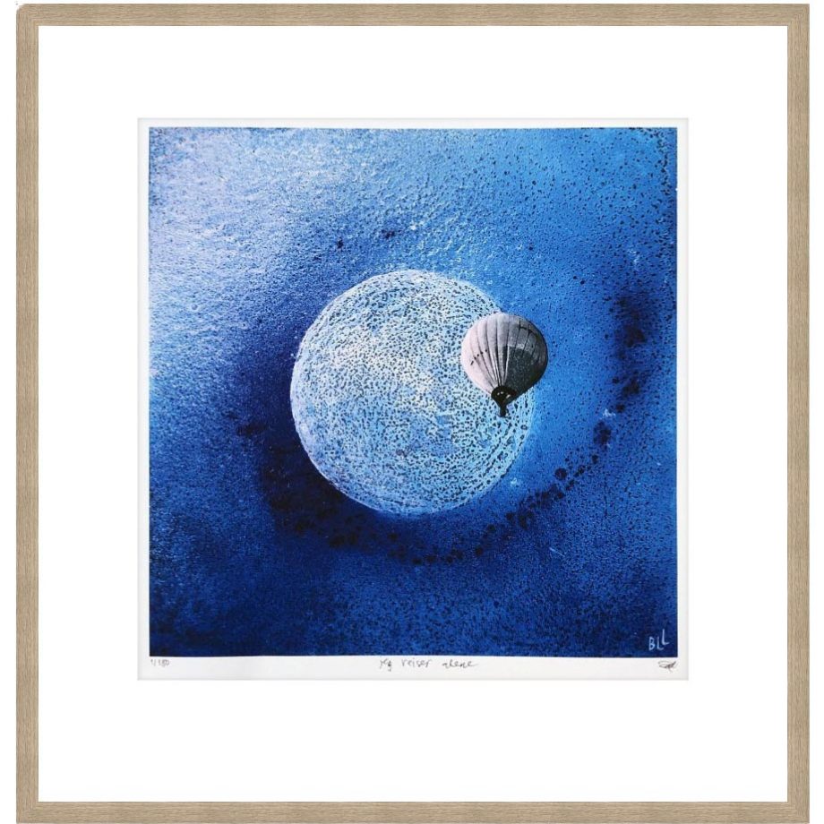 Eikeramme 53 x 53 cm "jeg reiser alene", trykk
