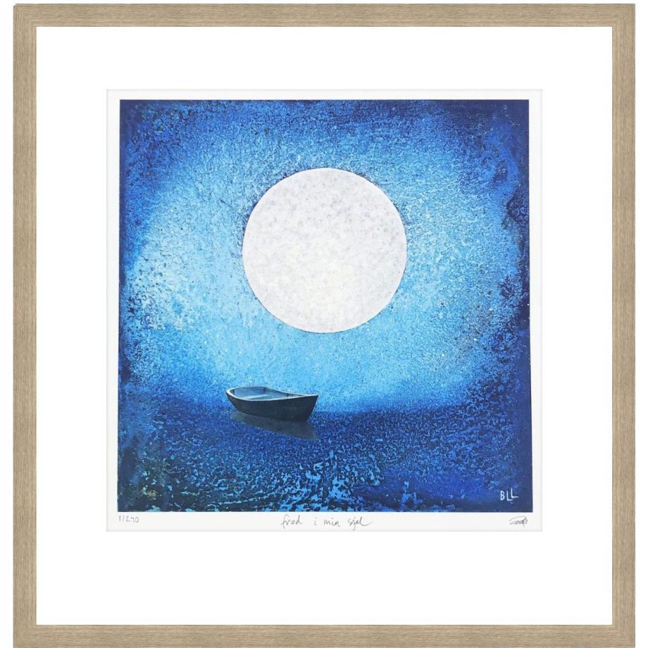 Eikeramme 43 x 43 cm "fred i min sjel", trykk