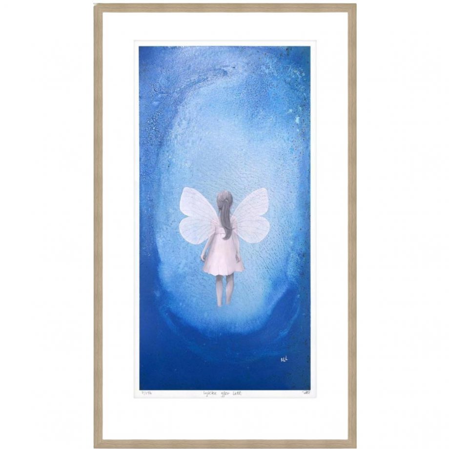 Eikeramme 44 x 71 cm "lykke gjør lett", trykk