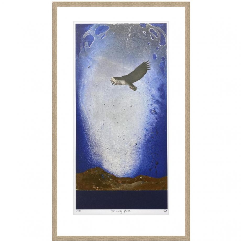 Eikeramme 44 x 71 cm "far away place", trykk
