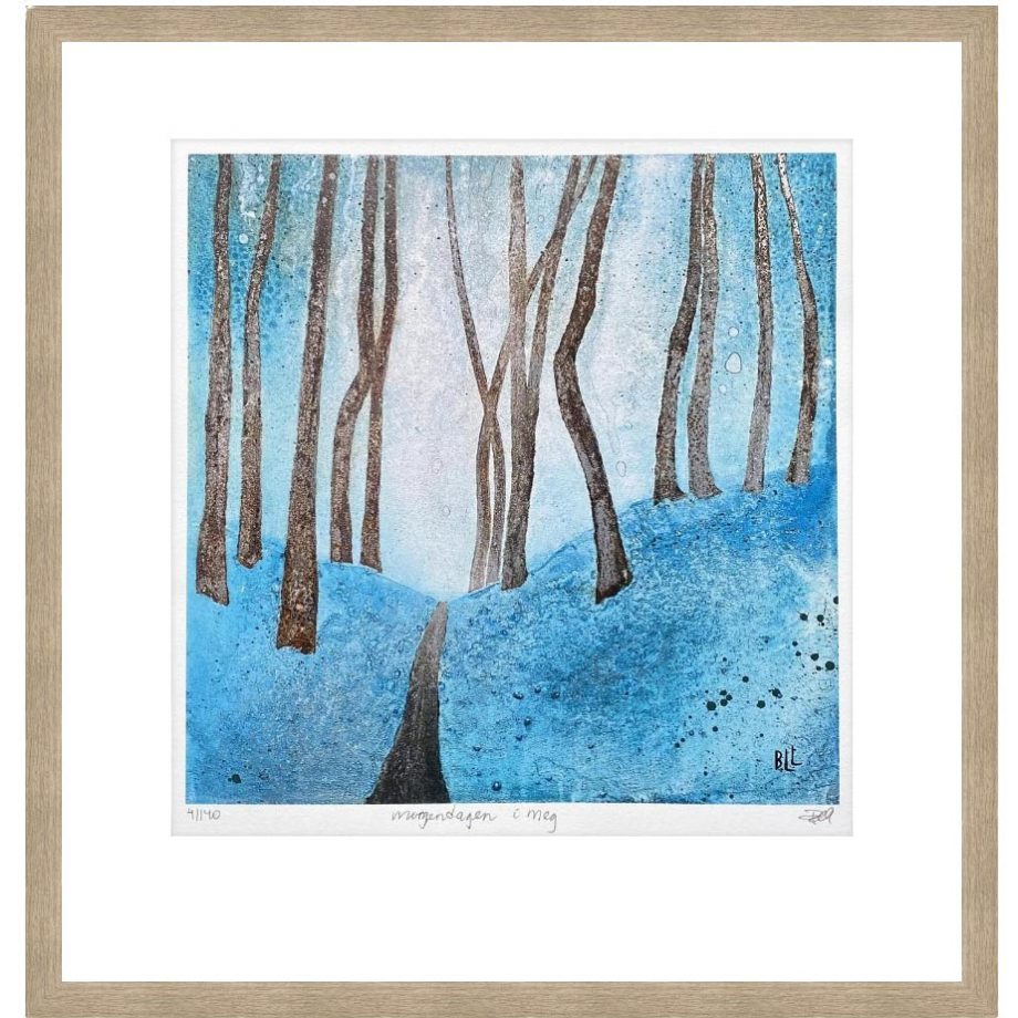 Eikeramme 43 x 43 cm "morgendagen i meg", trykk