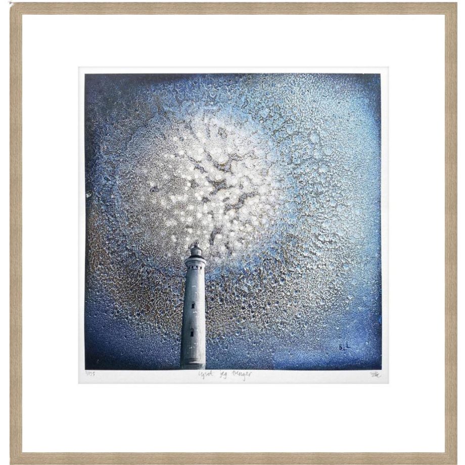 Eikeramme 53 x 53 cm "lyset jeg trenger", trykk
