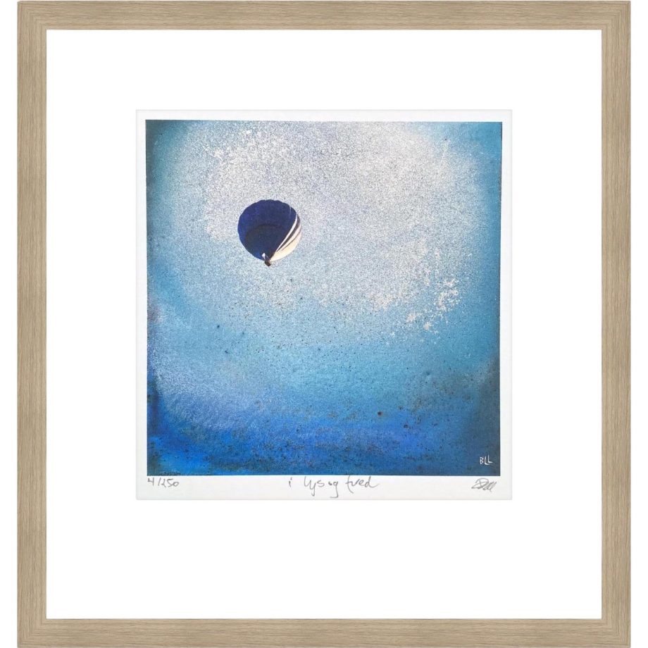 Eikeramme 33 x 33 cm "i lys og fred", trykk