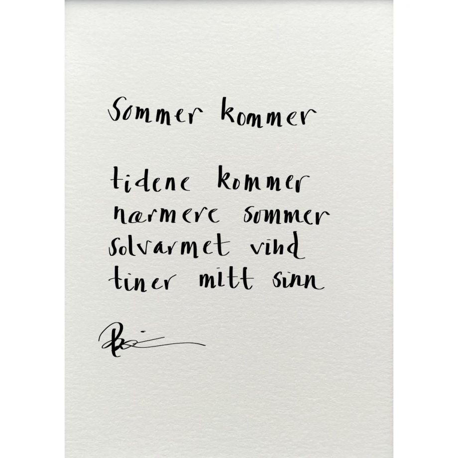 "sommer kommer", dikt