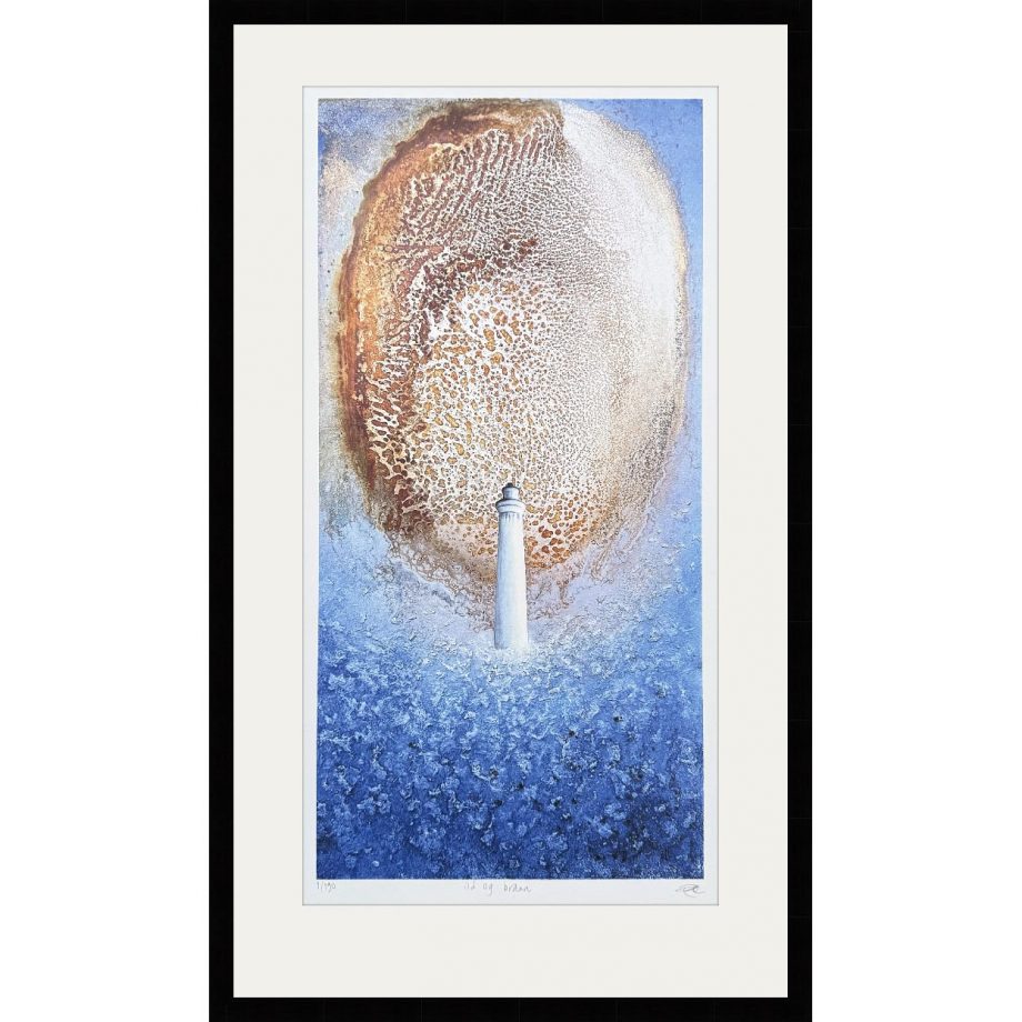 Sort ramme 44 x 71 cm "ild og brann", trykk