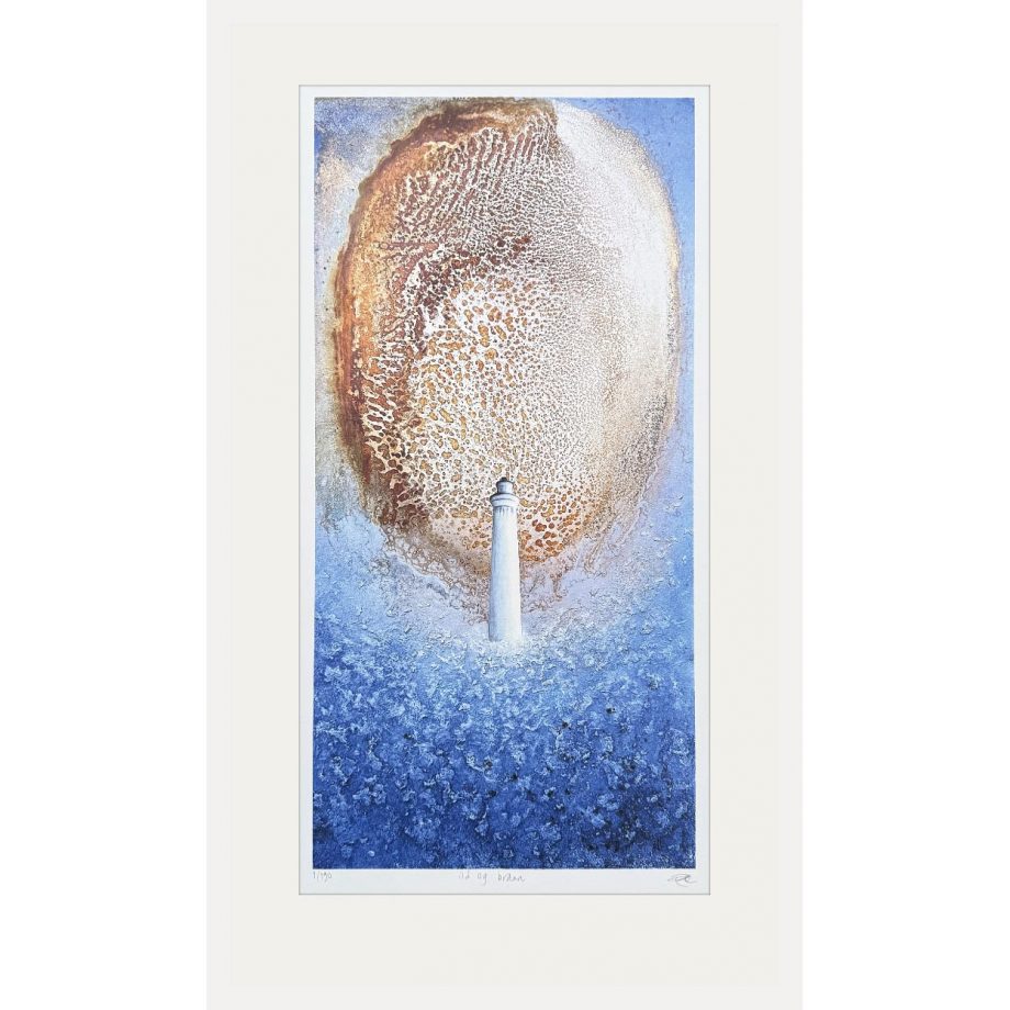 Hvit ramme 44 x 71 cm "ild og brann", trykk