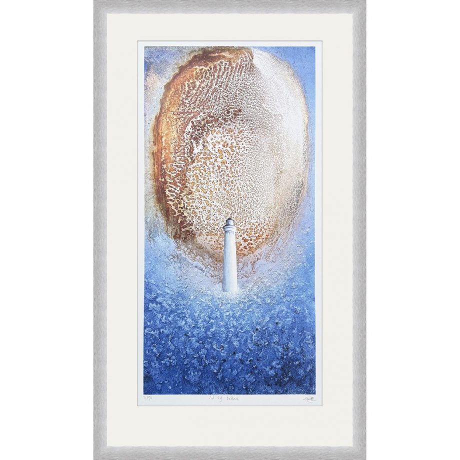 Sølvgrå ramme 44 x 71 cm "ild og brann", trykk