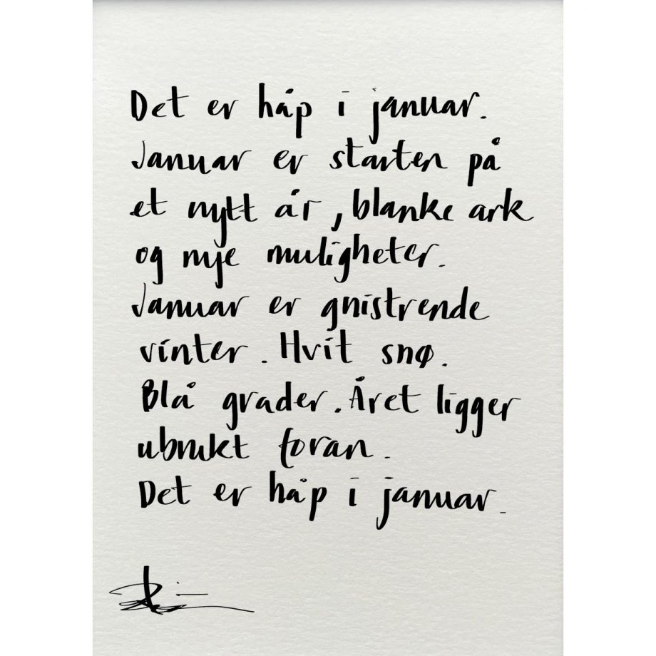 "håp januar", tekst
