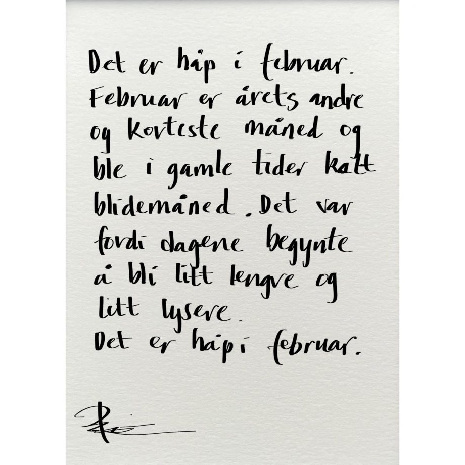 "håp februar", tekst
