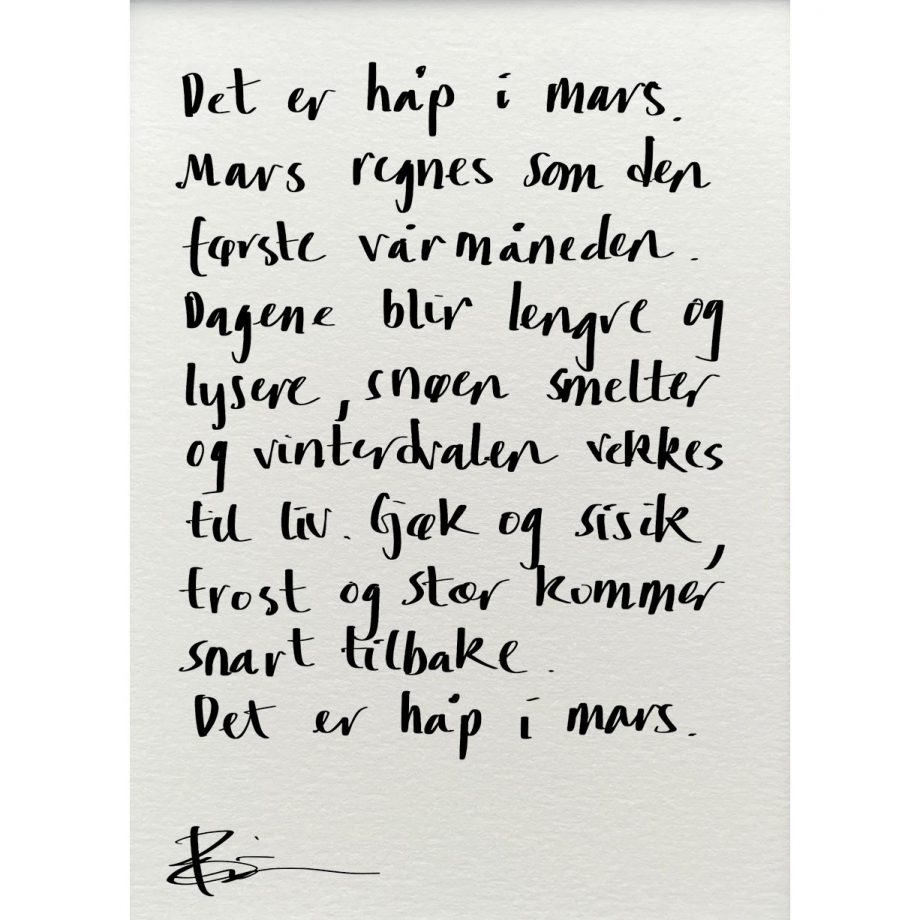 "håp mars", tekst