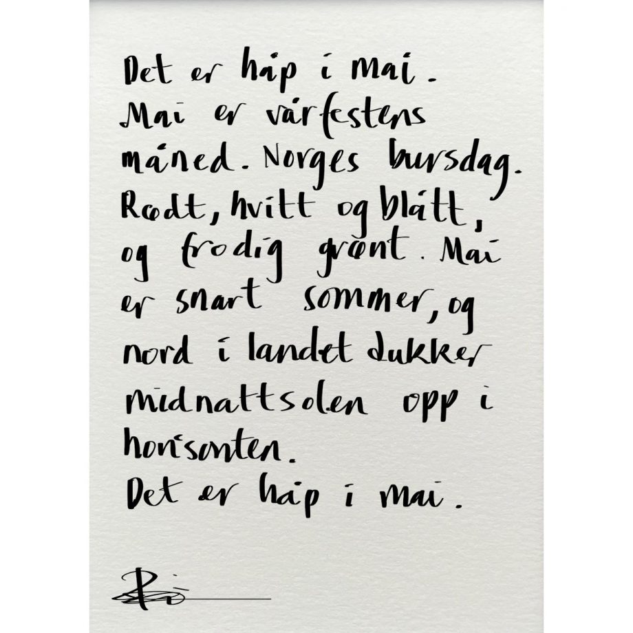 "håp mai", tekst