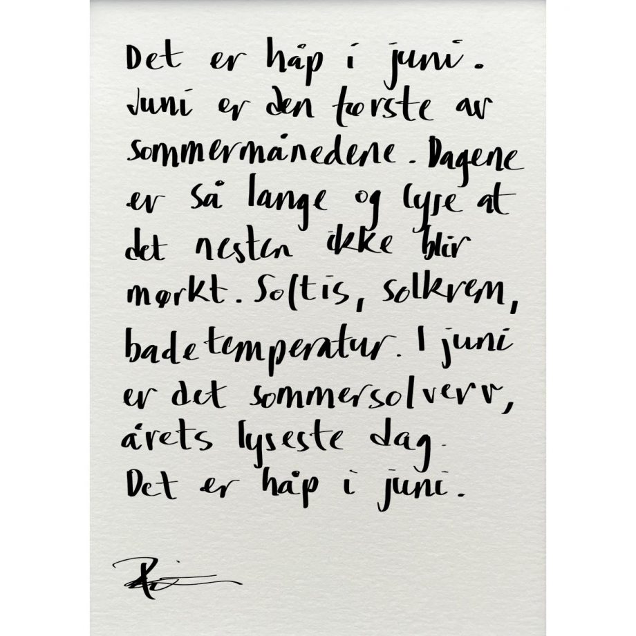 "håp juni", tekst