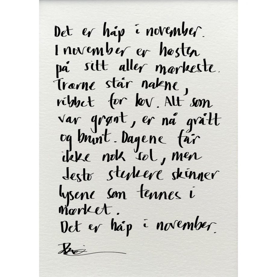 "håp november", tekst
