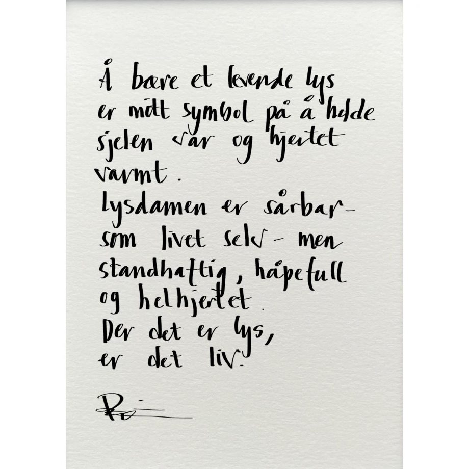 "Lysdame", tekst