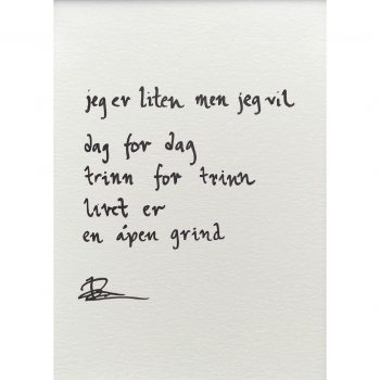 "jeg er liten men jeg vil", dikt