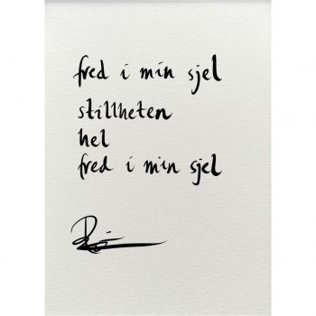 "fred i min sjel", dikt