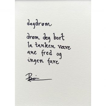 "dagdrøm", dikt