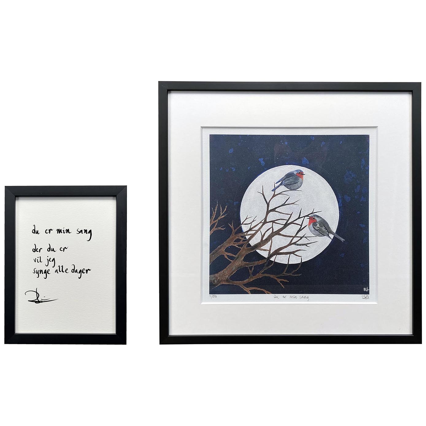 "du er min sang", trykk