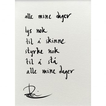 "alle mine dager", dikt