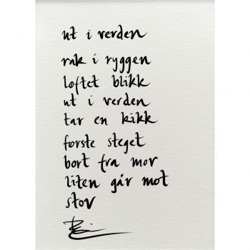 "ut i verden", dikt