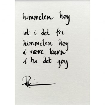 "himmelen høy", dikt
