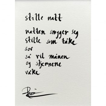 "stille natt", dikt