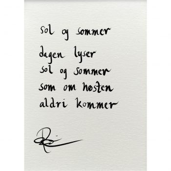 "sol og sommer", dikt
