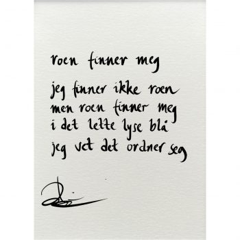 "roen finner meg", dikt