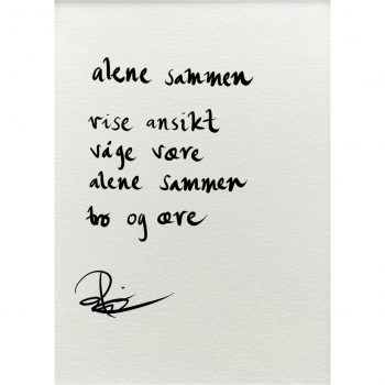 "alene sammen", dikt